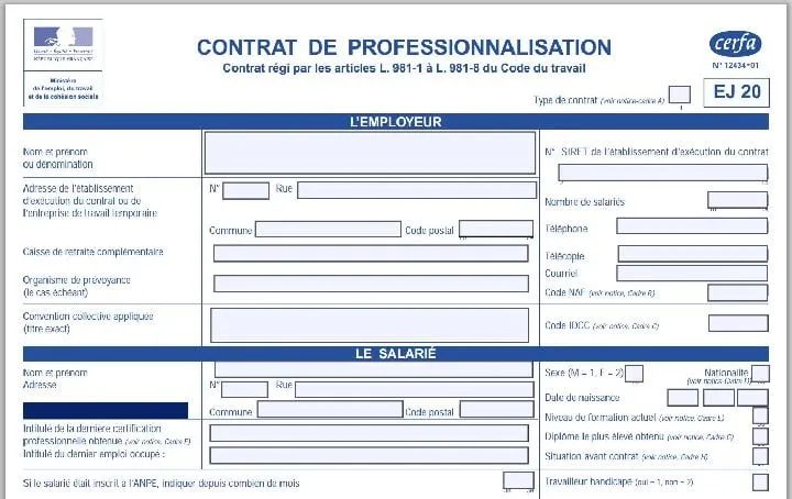 contrat de professionnalisation presentation