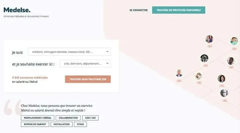 Medelse pour trouver un poste dans le secteur médical