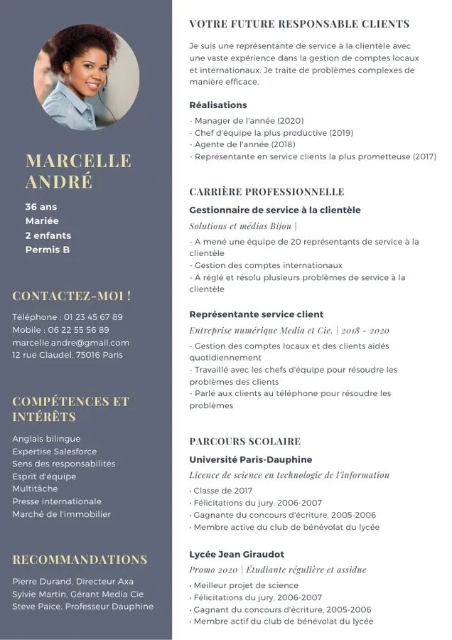 modele cv